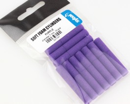 Soft Foam Cylinders, Purple, 7 mm